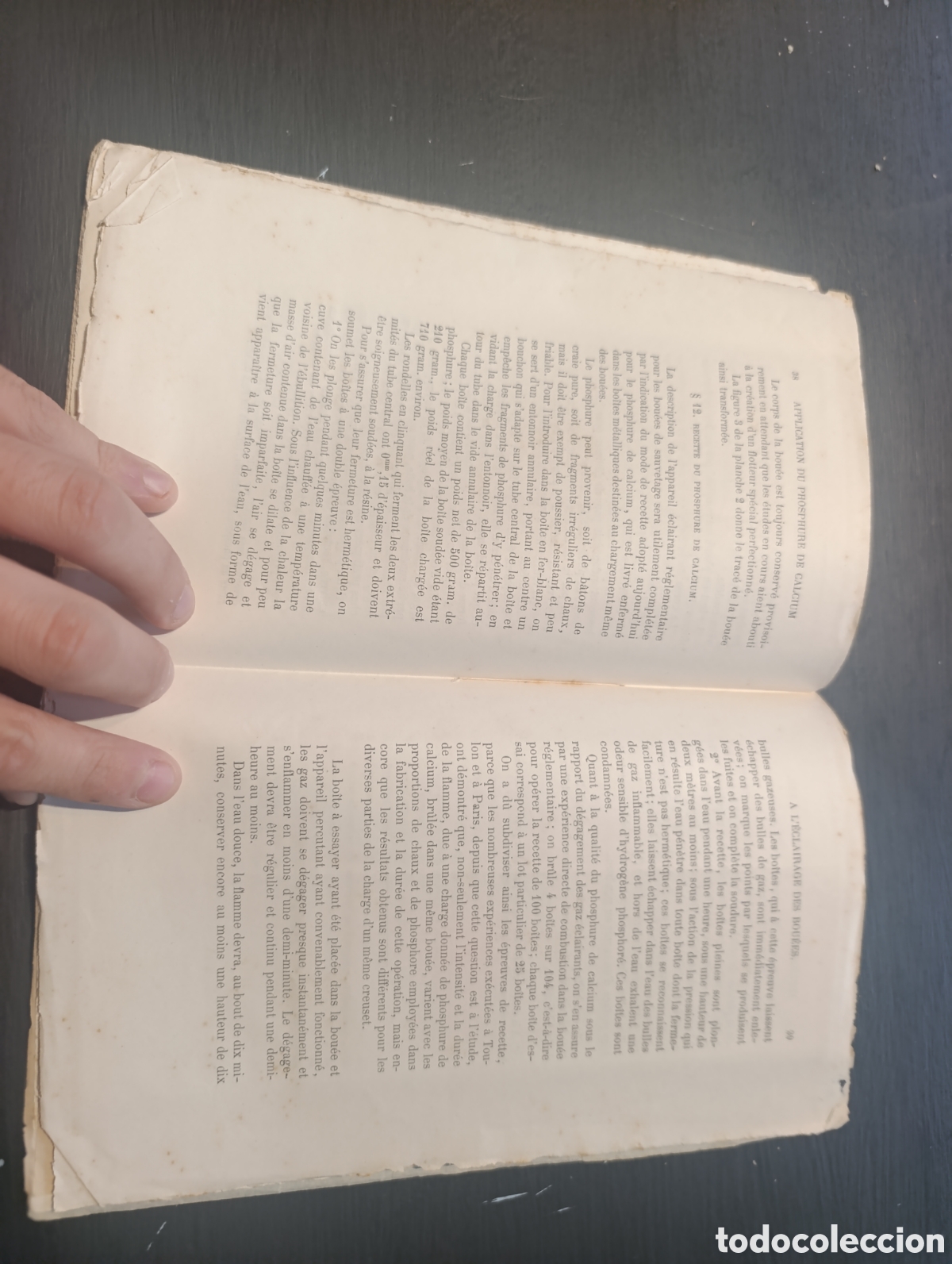 Libros antiguos: DE LAPPLICATION DU PHOSPHURE DE CALCIUM 1877 - Foto 3