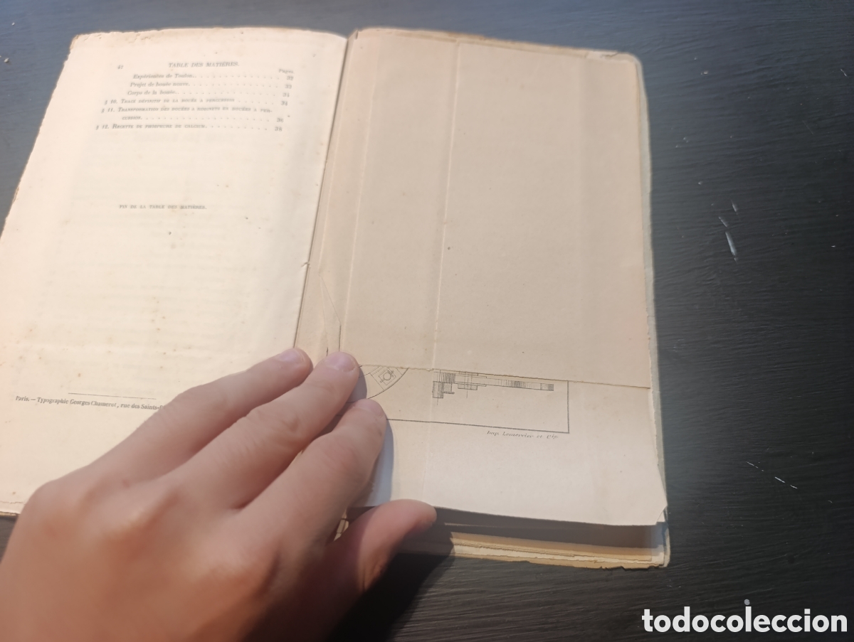 Libros antiguos: DE LAPPLICATION DU PHOSPHURE DE CALCIUM 1877 - Foto 4