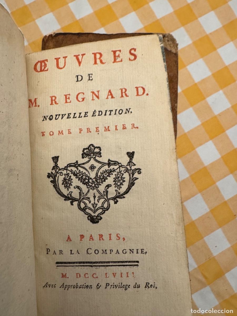 Libros antiguos: Obras de Regnard tomo I. a&ntilde;o 1758 - Foto 1