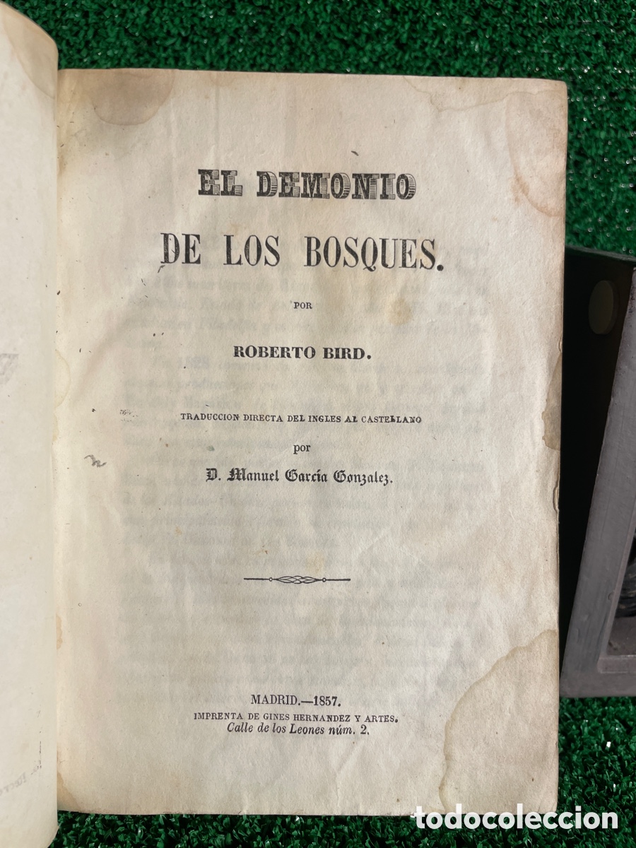 Libros antiguos: El Demonio de los Bosques - Roberto Bird - B5 - Foto 4