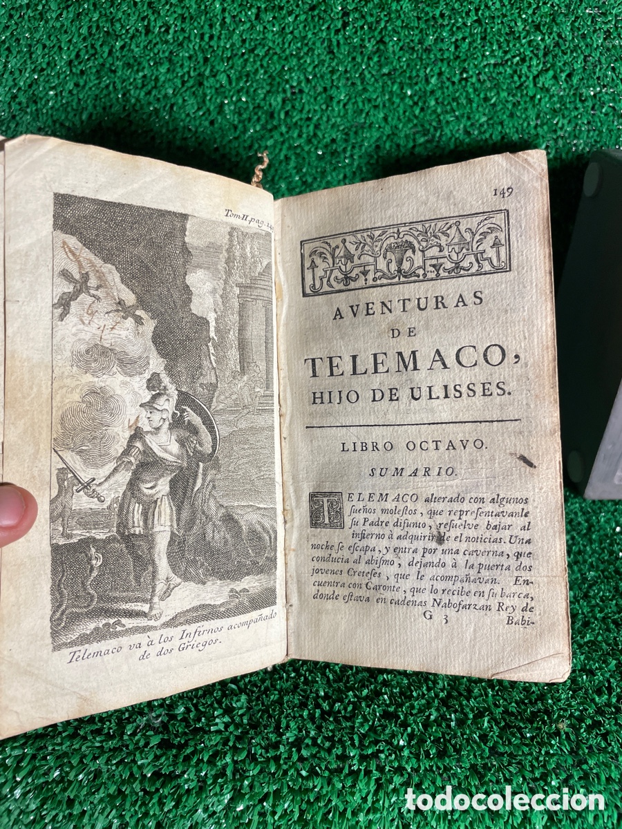 Libros antiguos: Aventuras de Telemaco -1761 - A4 - Foto 6