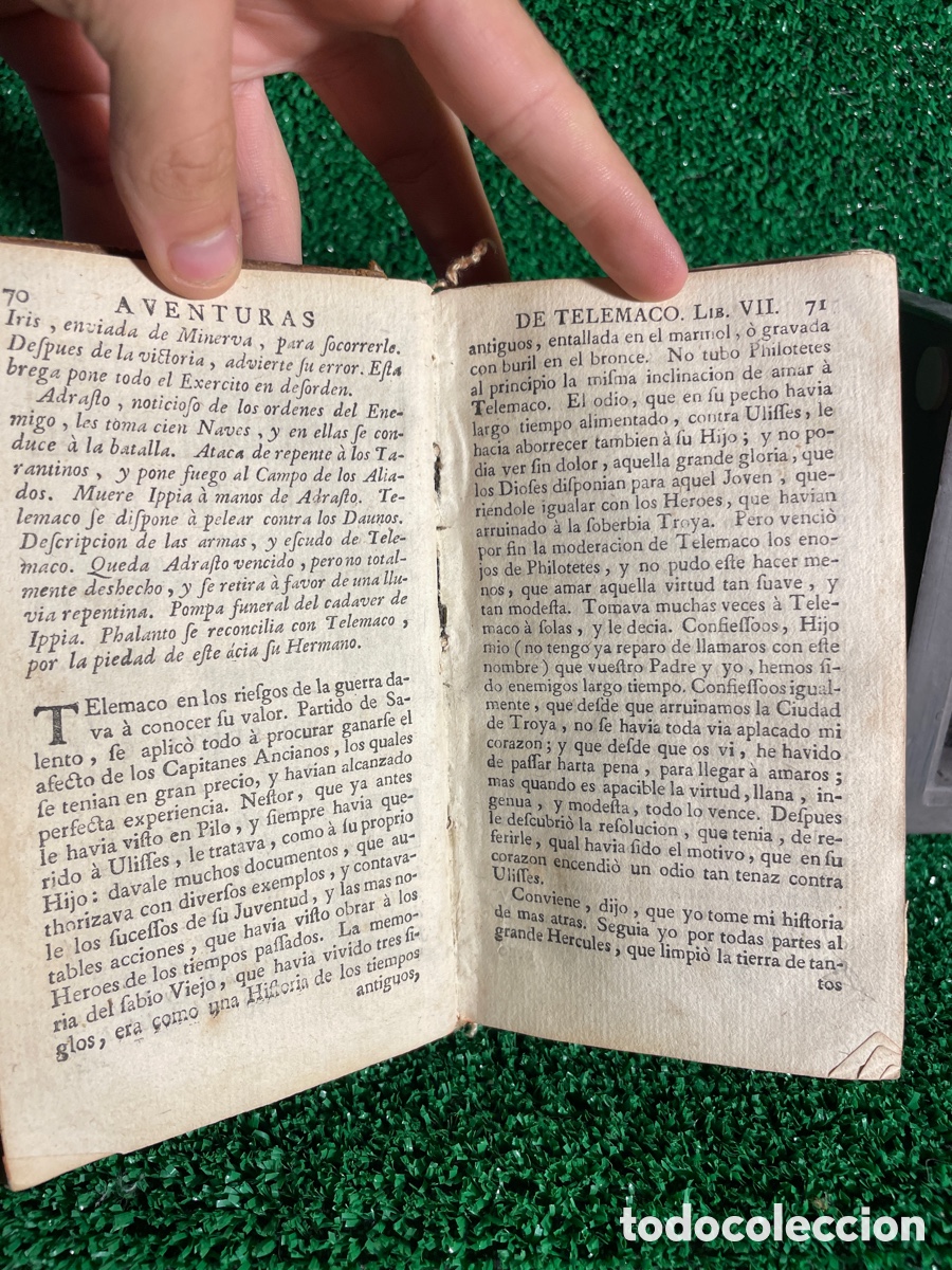 Libros antiguos: Aventuras de Telemaco -1761 - A4 - Foto 8