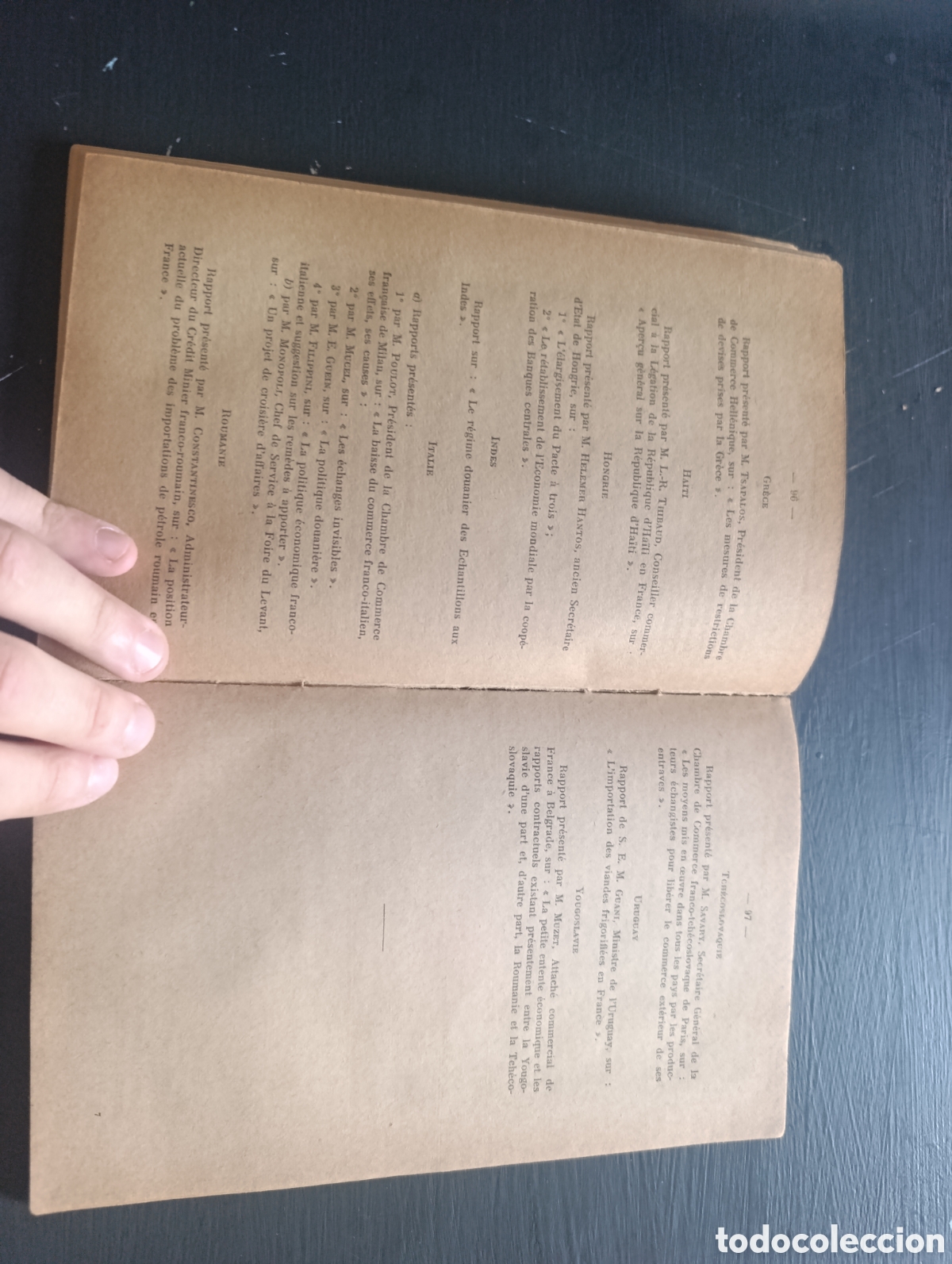 Libros antiguos: COMIT&Eacute; INTERNATIONAL des &Eacute;CHANGES C. I. E. Premi&egrave;re Session Annuelle PARIS 1934 - Foto 3