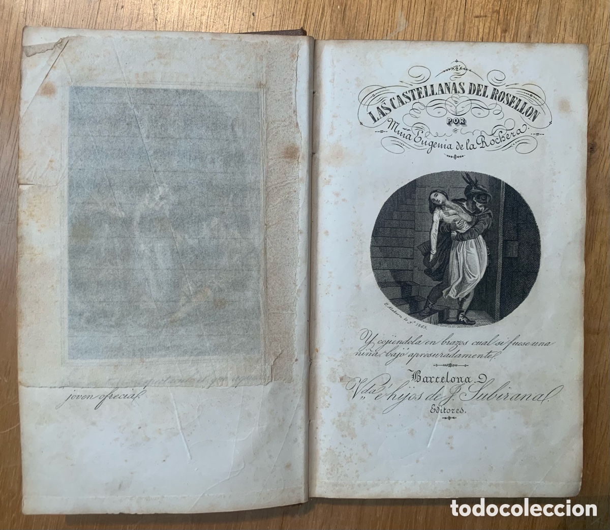 Libros antiguos: Las castellanas de Rosell&oacute;n - Foto 2