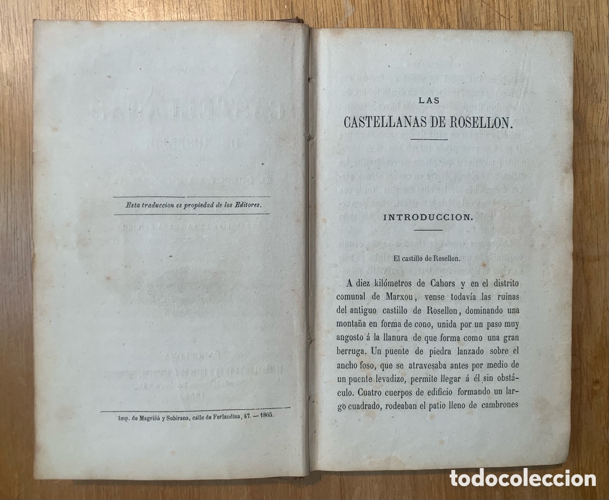 Libros antiguos: Las castellanas de Rosell&oacute;n - Foto 6