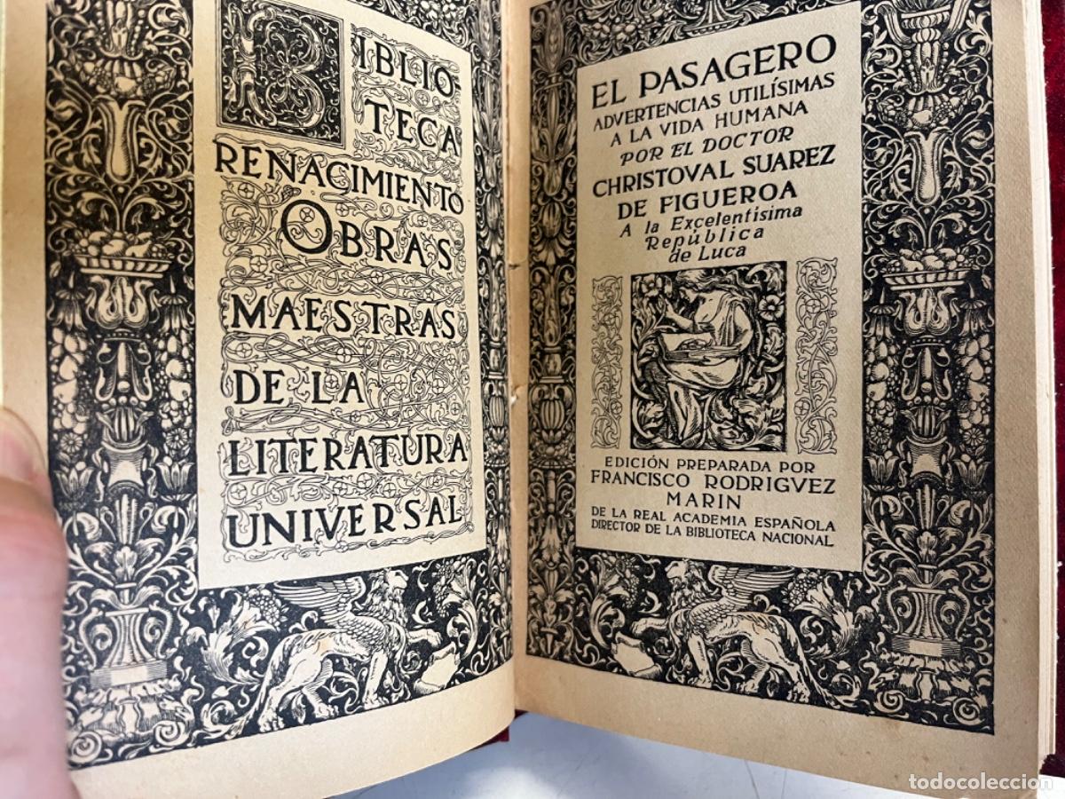 Libros antiguos: Su&aacute;rez de Figueroa, Crist&oacute;bal.- El Pasagero - Foto 3