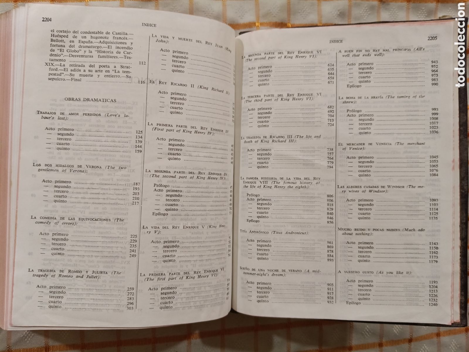 Libros antiguos: William Shakespeare, obras completas, Aguilar. - Foto 8