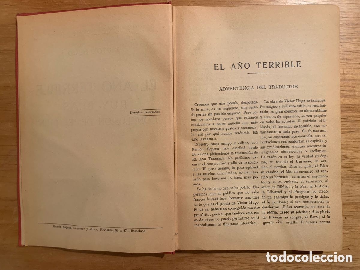 Libros antiguos: El a&ntilde;o terrible. V&iacute;ctor Hugo - Foto 5