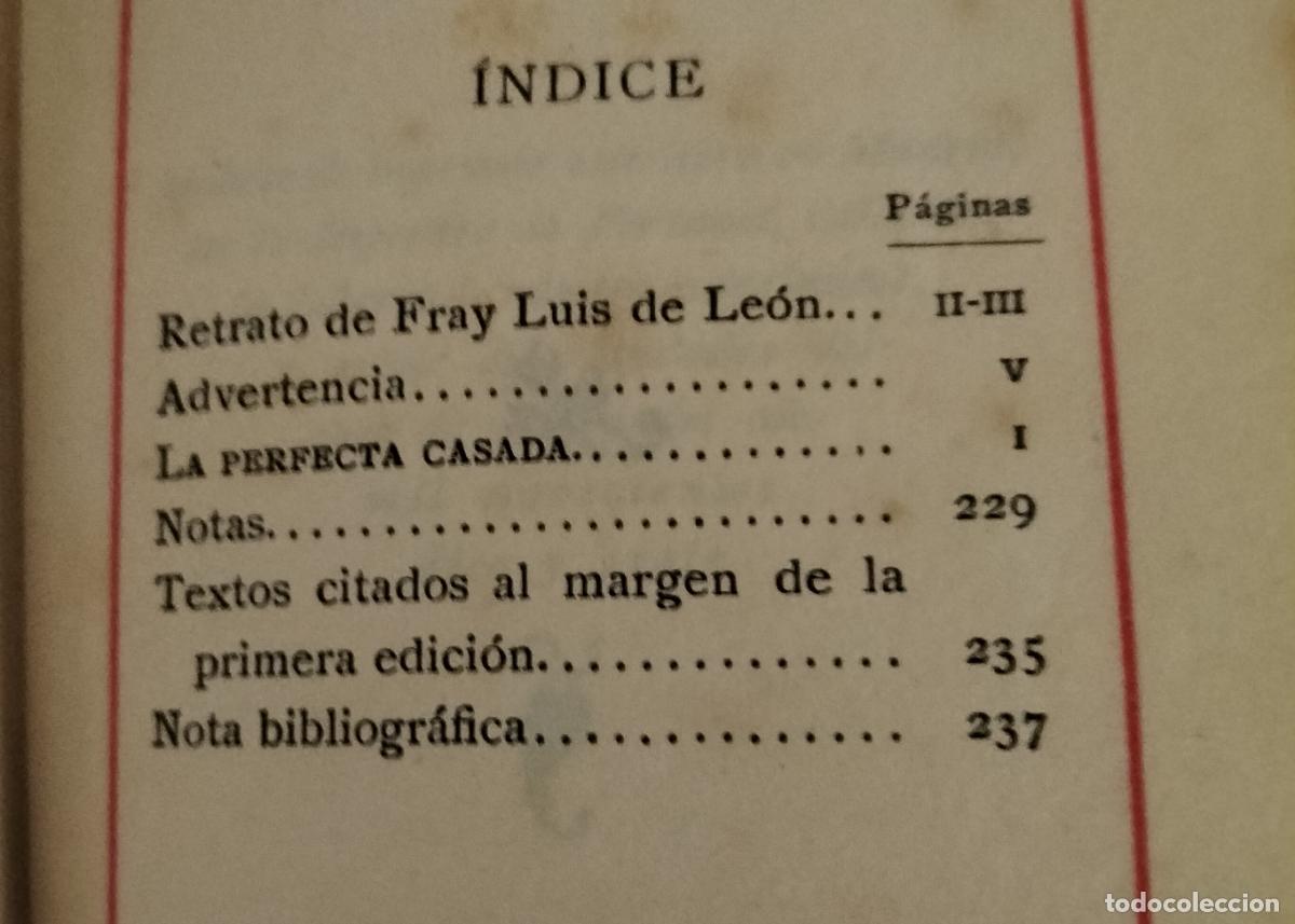 Libros antiguos: LA PERFECTA CASADA - FRAY LUIS DE LEON 1917 - Foto 9