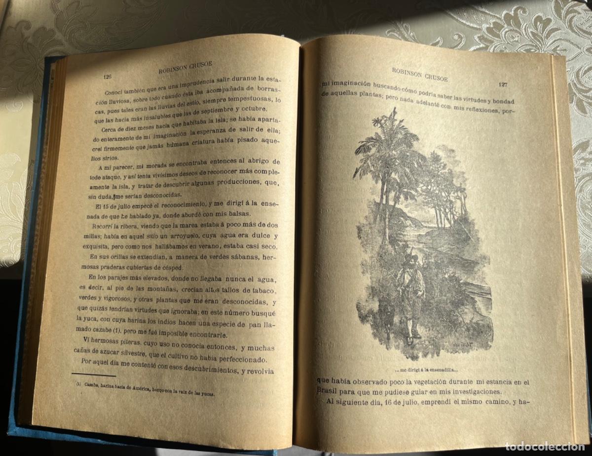 Libros antiguos: Defoe, Daniel.- Robinson Crusoe ( Ilustr. de Walter Paget) - Foto 4