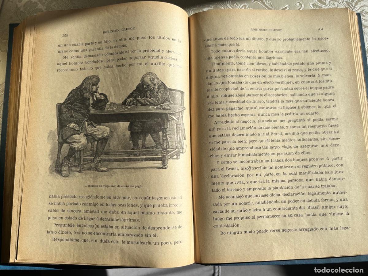 Libros antiguos: Defoe, Daniel.- Robinson Crusoe ( Ilustr. de Walter Paget) - Foto 5