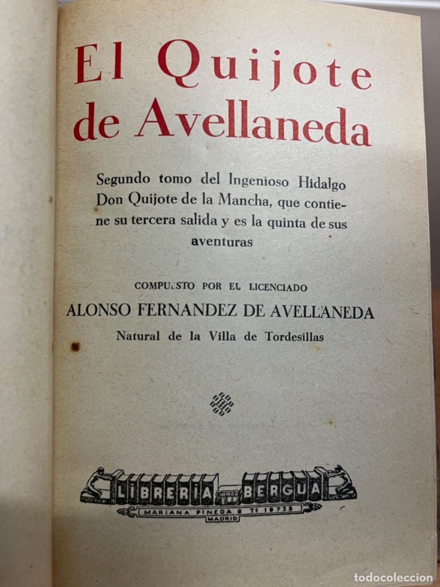 Libros antiguos: Avellaneda, Alonso Fdez. de.- Quijote - Foto 3