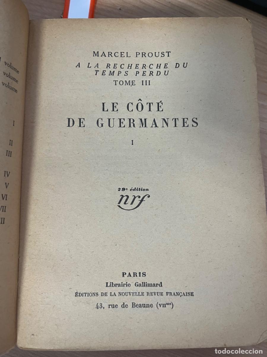 Libros antiguos: Proust, Marcel.- Le cote de Guermantes ( 2 vols) - Foto 3