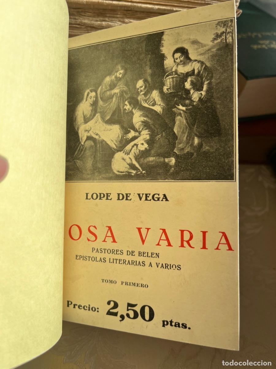 Libros antiguos: Vega, Lope de.- Prosa varia (2 vols.) - Foto 2