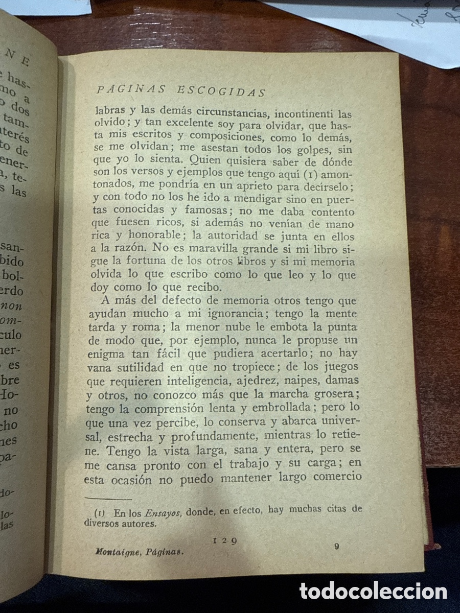 Libros antiguos: MONTAIGNE. P&aacute;ginas escogidas - Foto 3
