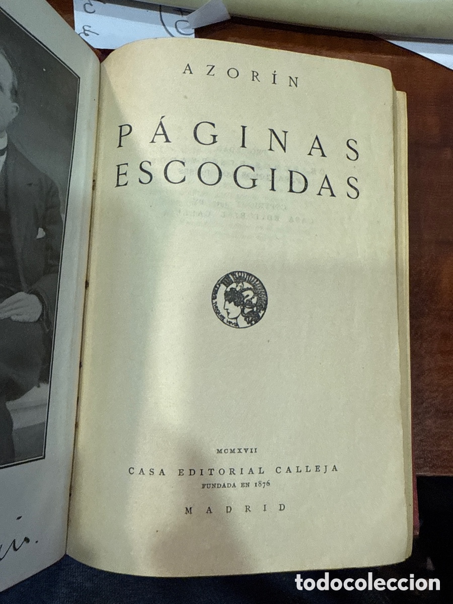Libros antiguos: AZOR&Iacute;N. P&aacute;ginas escogidas - Foto 2