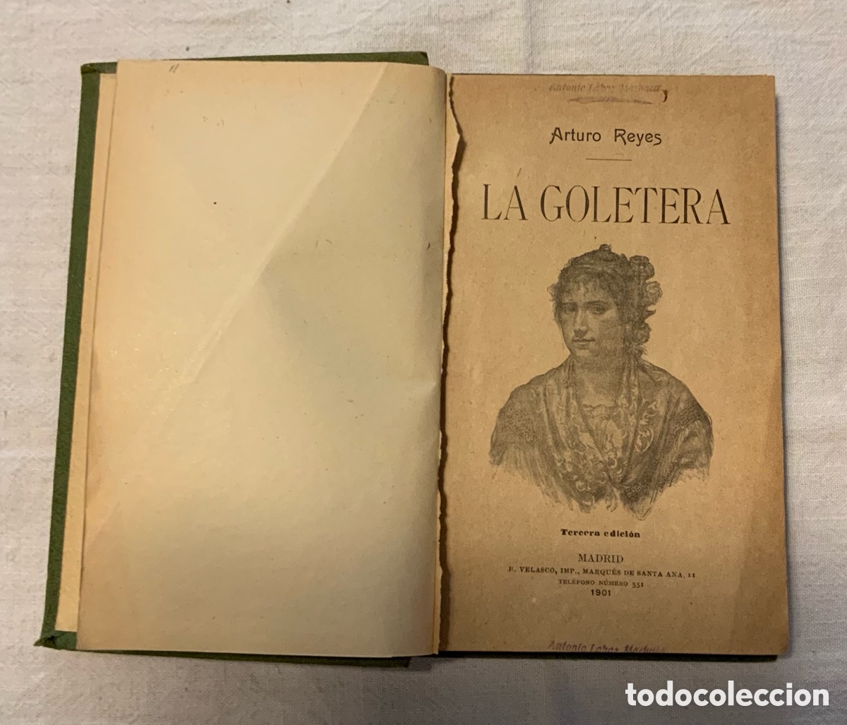 Libros antiguos: La goletera. Arturo Reyes. 1901 - Foto 2