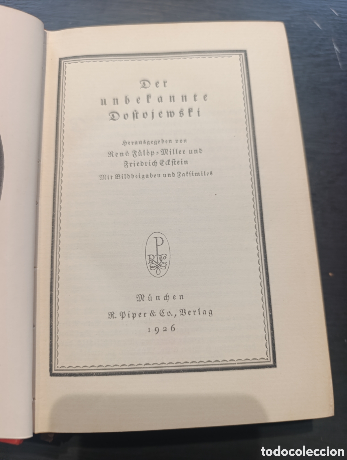 Libros antiguos: Der unbekannte Dostojewski. 1926 - Foto 1
