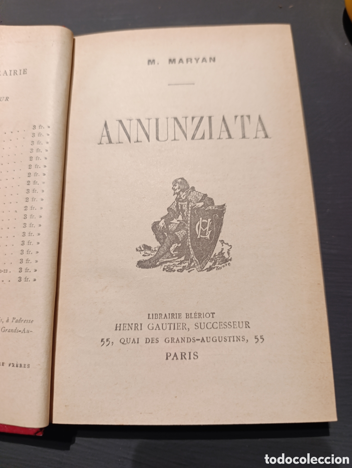 Libros antiguos: M. MARYAN ANNUNZIATA - Foto 1