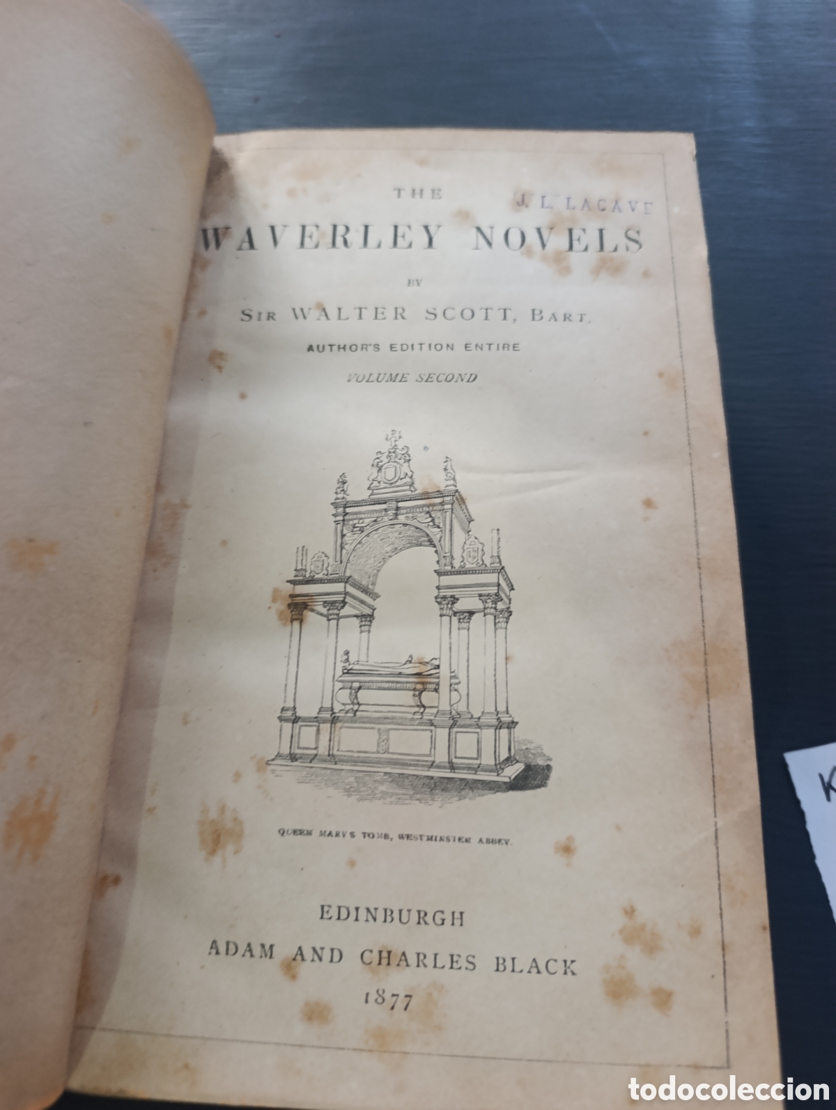 Libros antiguos: THE WAVERLEY NOVELS BY SIR WALTER SCOTT, BART. volume Second 1877 - Foto 1