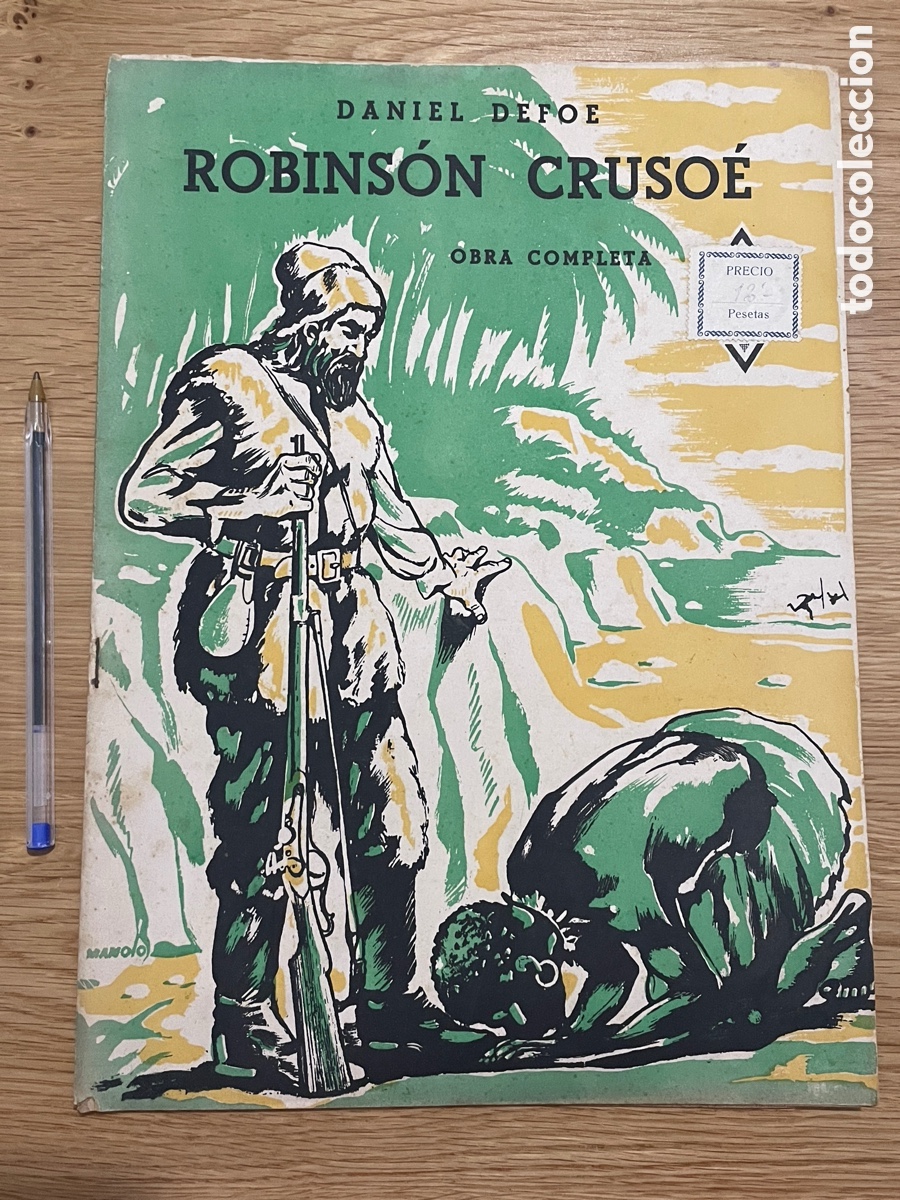 Libros antiguos: Robinson Crusoe. Daniel Dafoe. Editorial D&eacute;dalo. - Foto 1