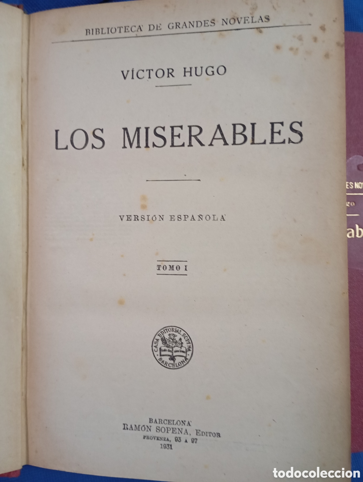 Libros antiguos: V&iacute;ctor Hugo, Los Miserables, 2 tomos - Foto 2