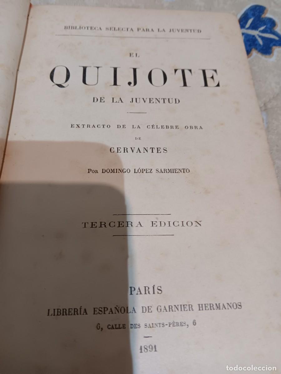 Libros antiguos: El Quijote de la juventud - Foto 2