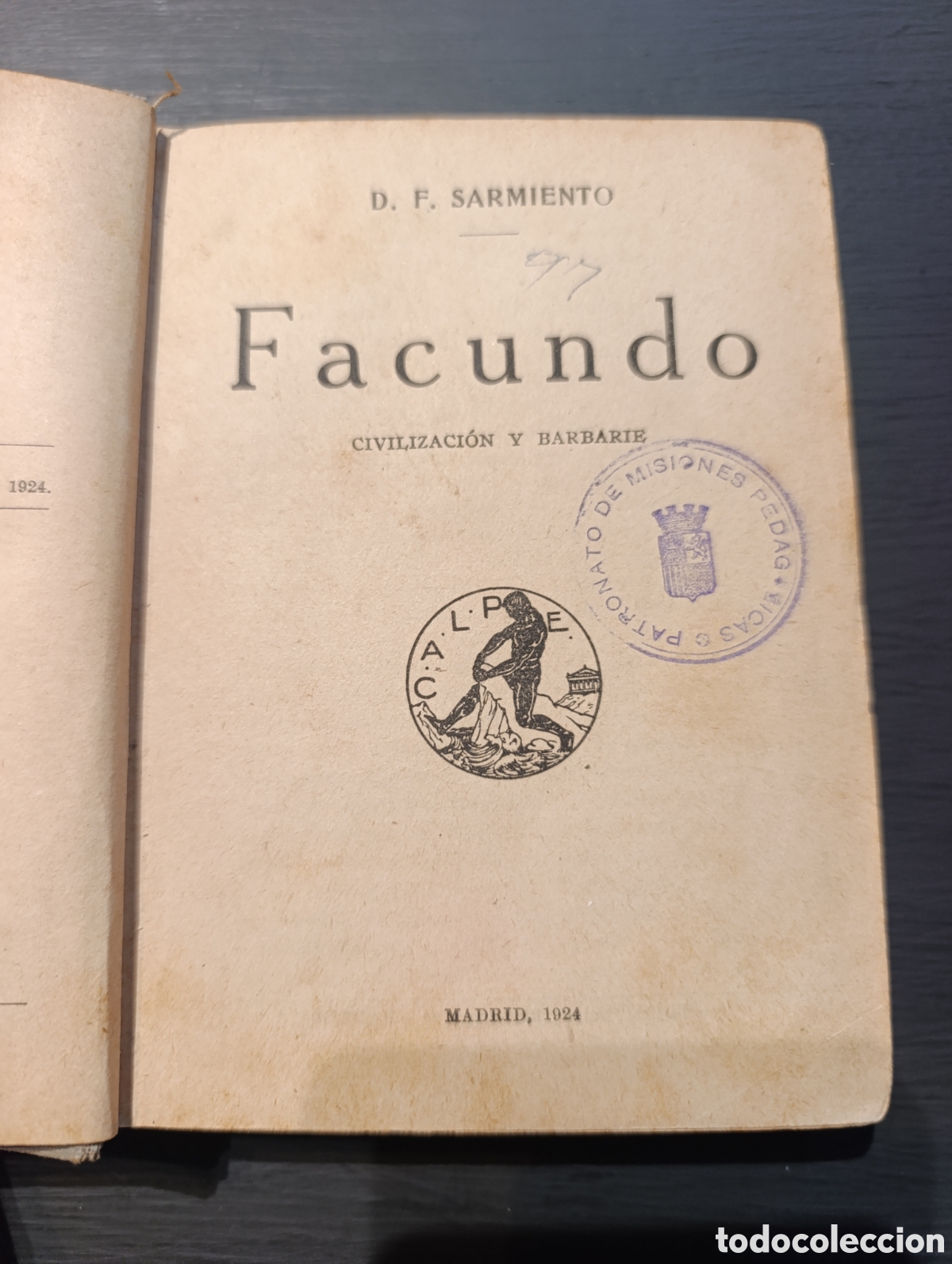 Libros antiguos: D. F. SARMIENTO. Facundo. Madrid 1924 - Foto 1