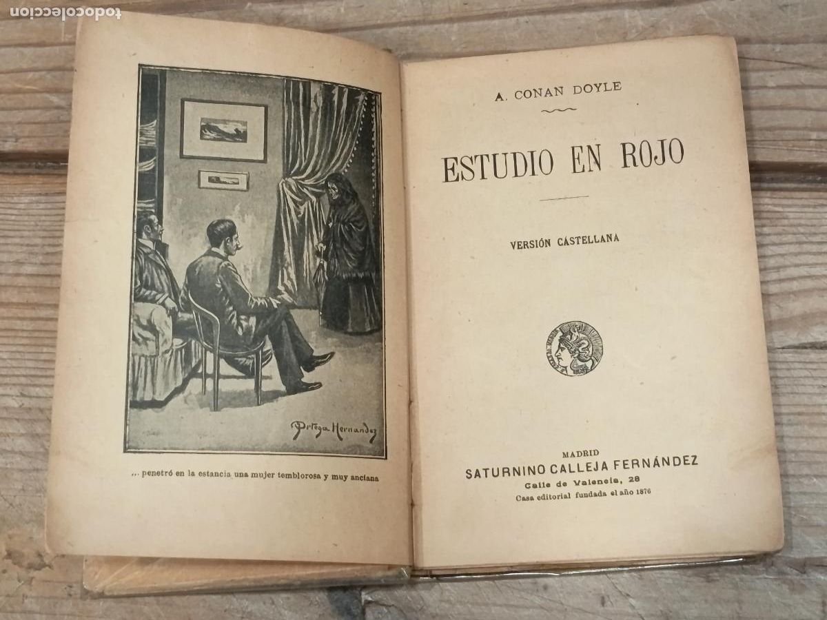 Libros antiguos: Sin fecha - ARTHUR CONAN DOYLE. Estudio en rojo - Foto 3