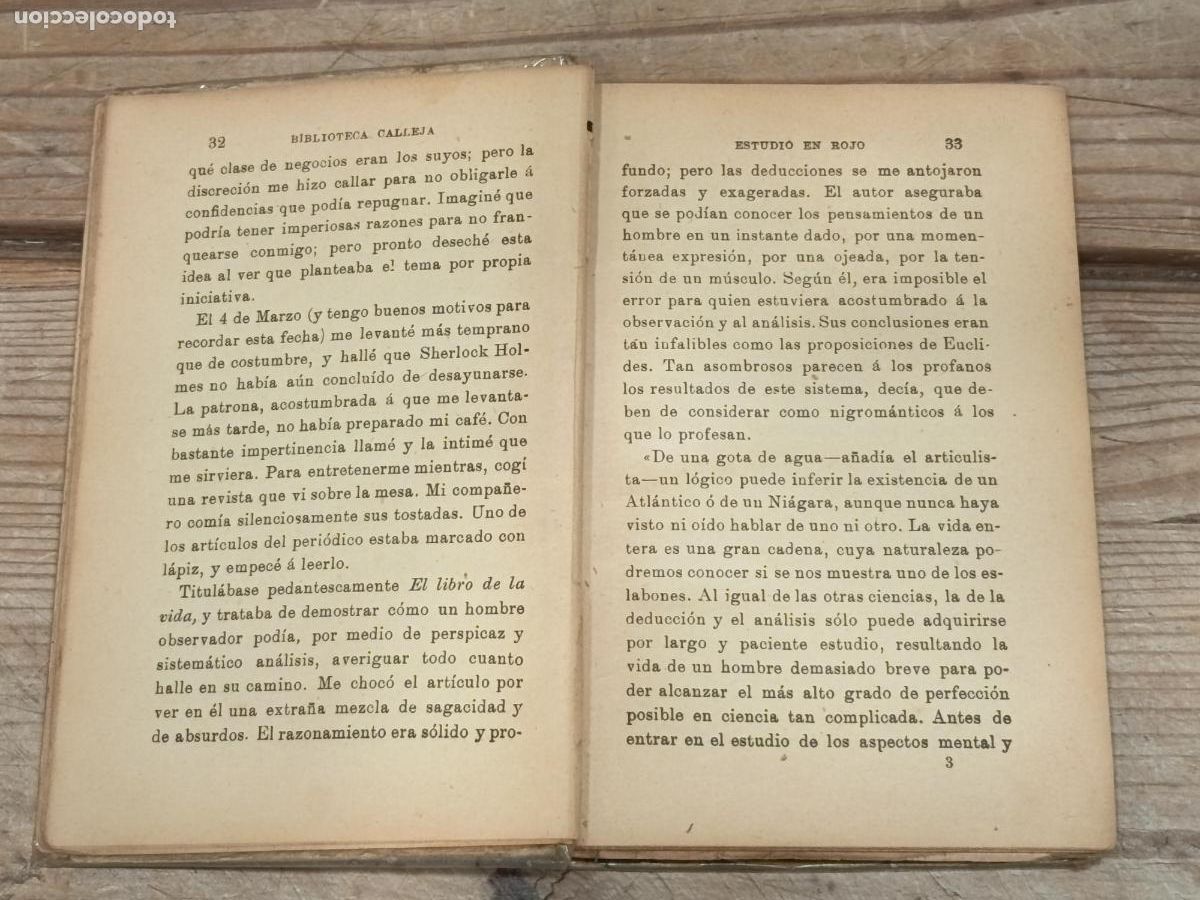 Libros antiguos: Sin fecha - ARTHUR CONAN DOYLE. Estudio en rojo - Foto 4