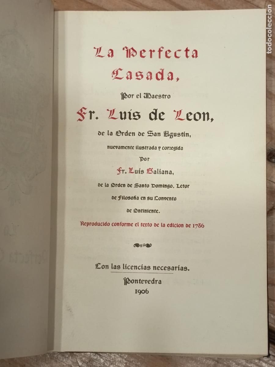 Libros antiguos: 1906 - FRAY LUIS DE LE&Oacute;N. La perfecta casada - Foto 3