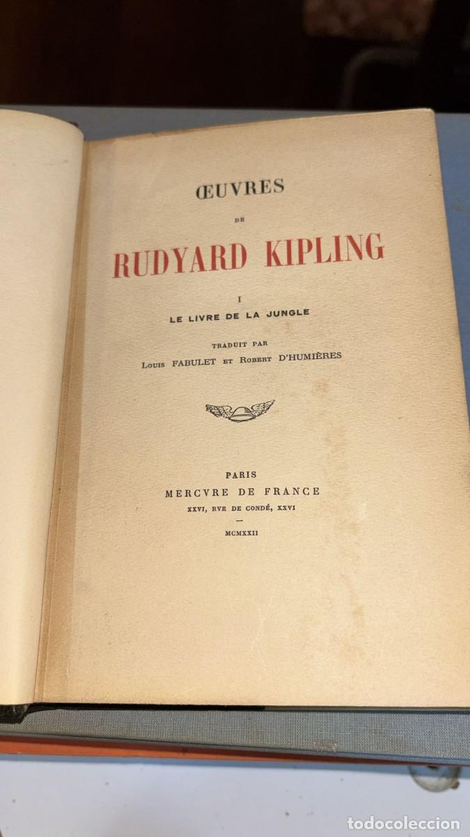 Libros antiguos: Libro antiguo Kipling &rdquo;el libro de la jungla&rdquo; en franc&eacute;s, 2 tomos edici&oacute;n de 1922 - Foto 1