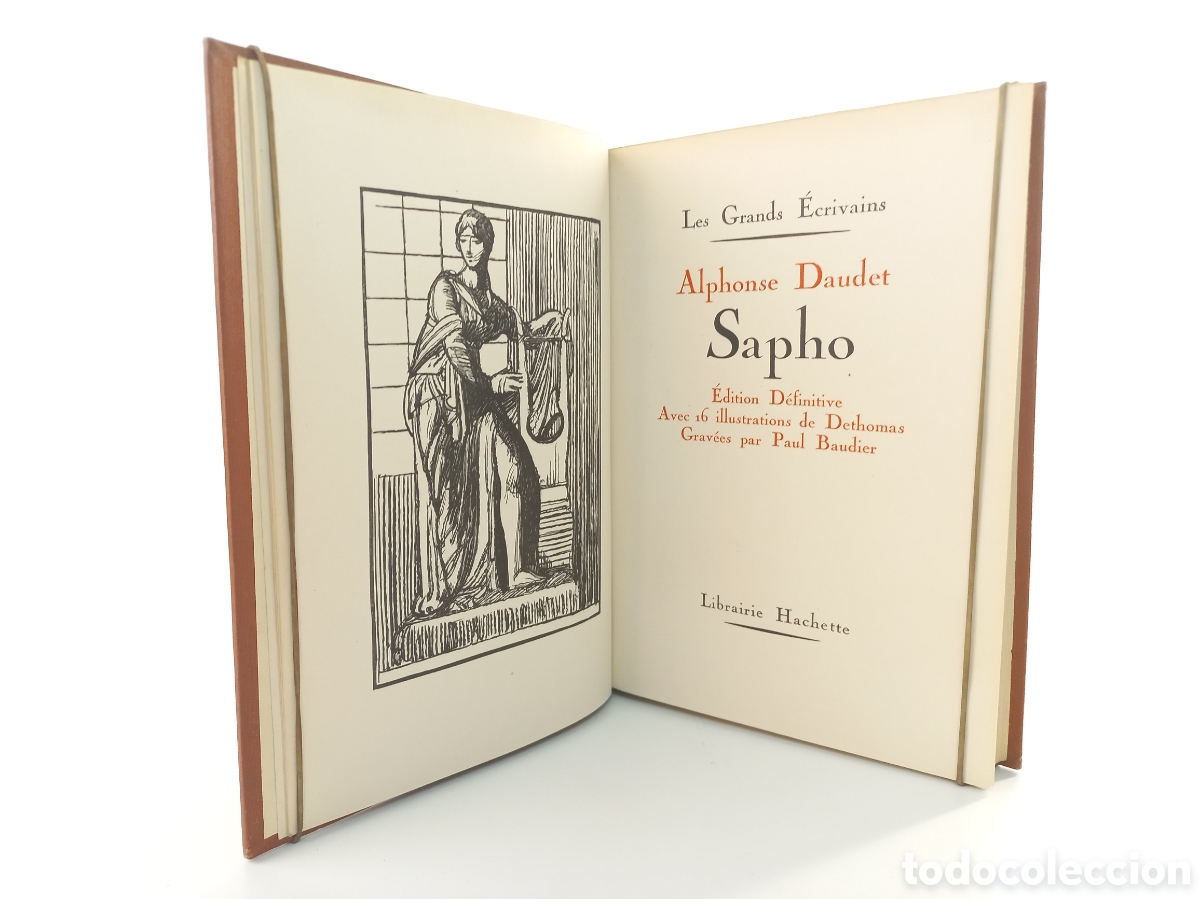 Libros antiguos: Sapho. Alphonse Daudet. Librairie Hachette, 1929. Dethomas. - Foto 5