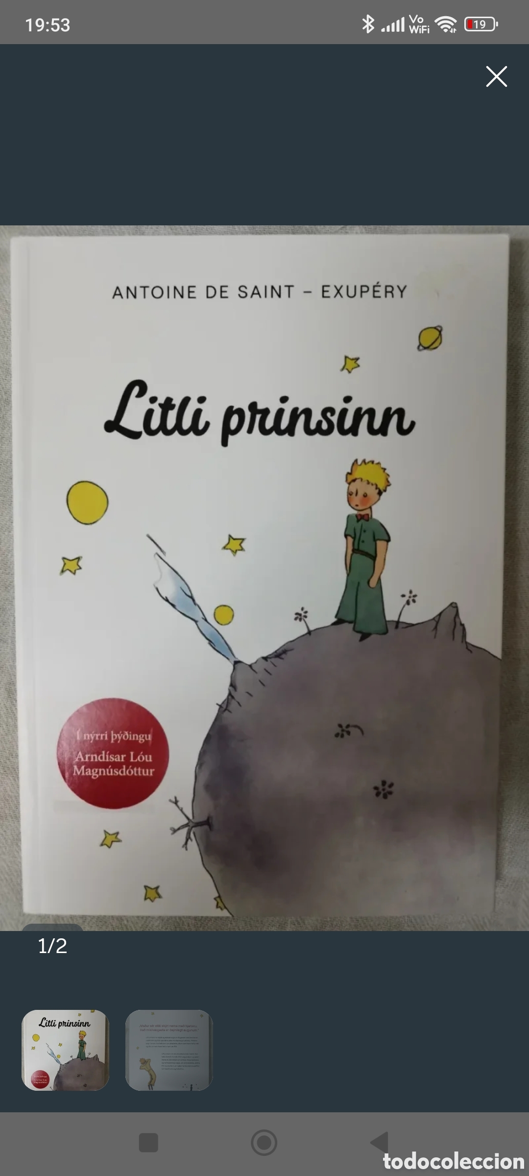 Libros antiguos: El Principito en idioma Island&eacute;s - Foto 1