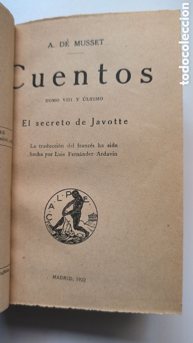Libros antiguos: Cuentos, A. De Musset, Calpe 1922 - Foto 4