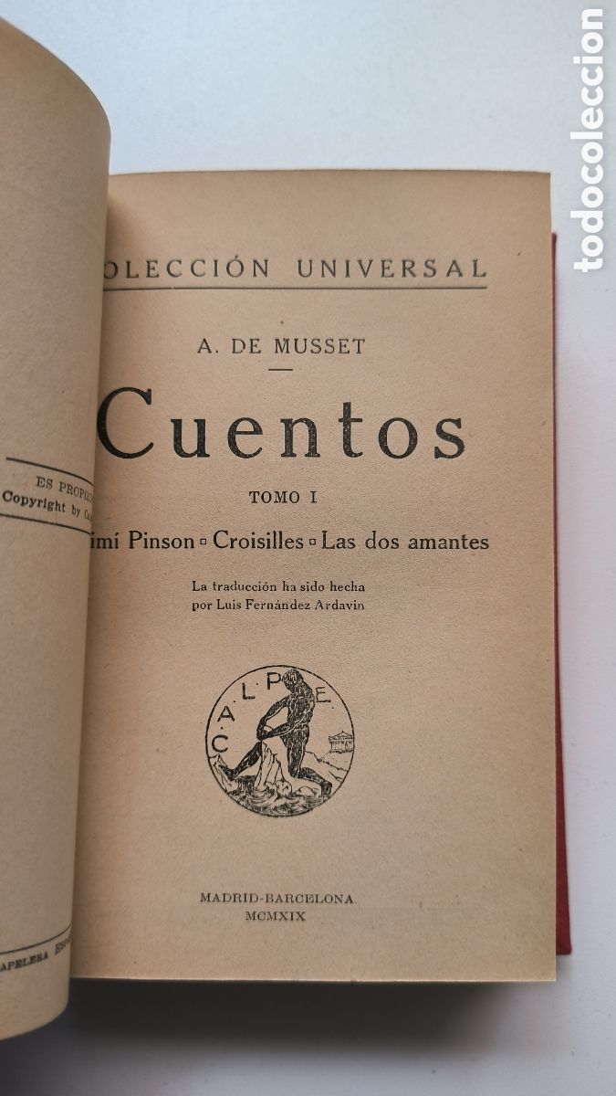 Libros antiguos: Cuentos, A. De Musset, Calpe 1922 - Foto 5