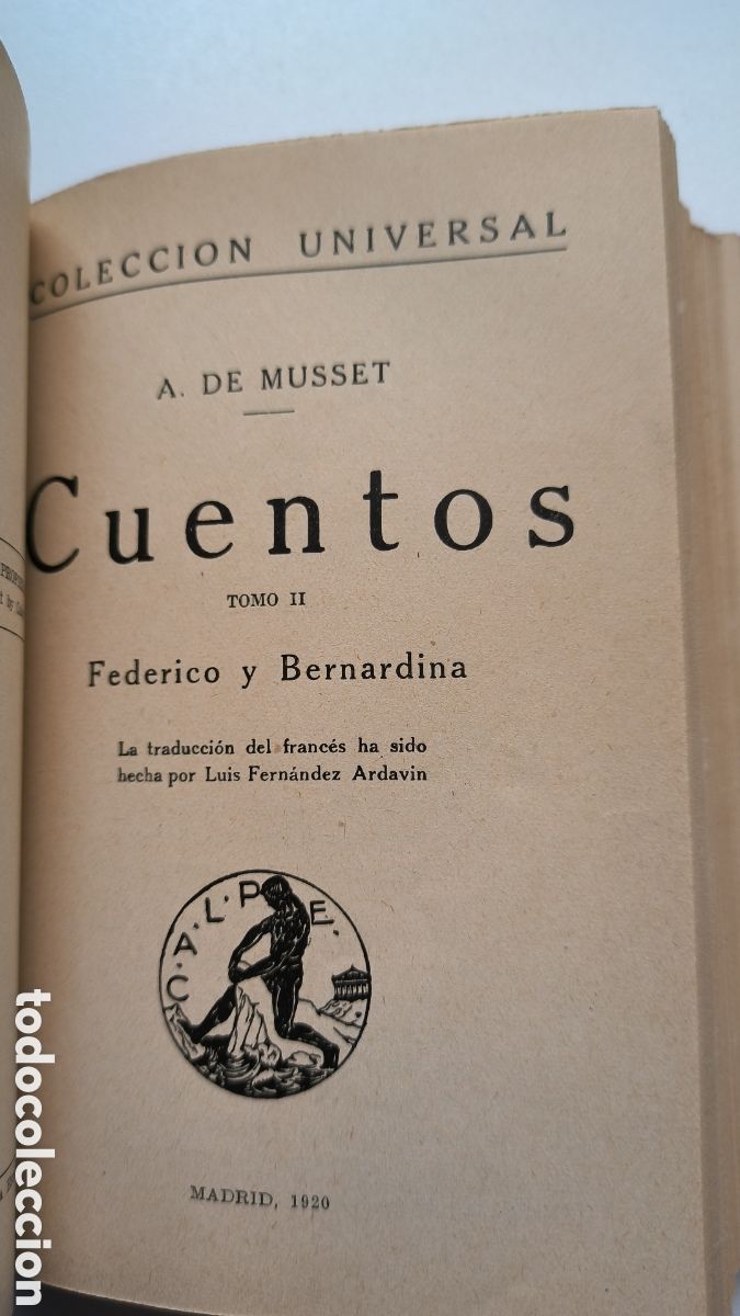 Libros antiguos: Cuentos, A. De Musset, Calpe 1922 - Foto 6
