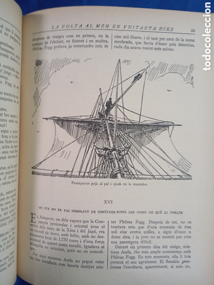 Libros antiguos: La volta al m&oacute;n en vuitanta dies - Foto 5