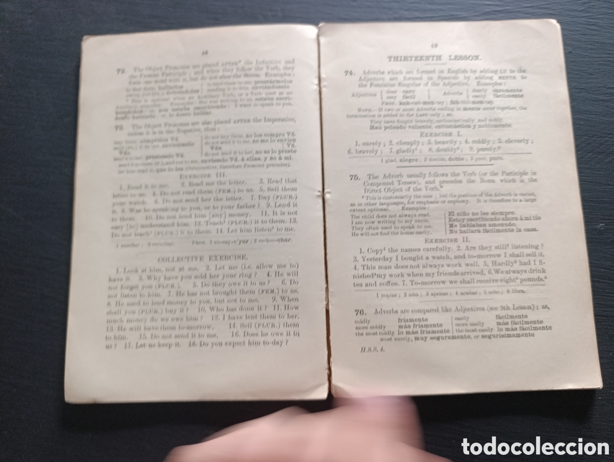 Libros antiguos: HUGOS SPANISH GRAMMAR SIMPLIFIED - Foto 3