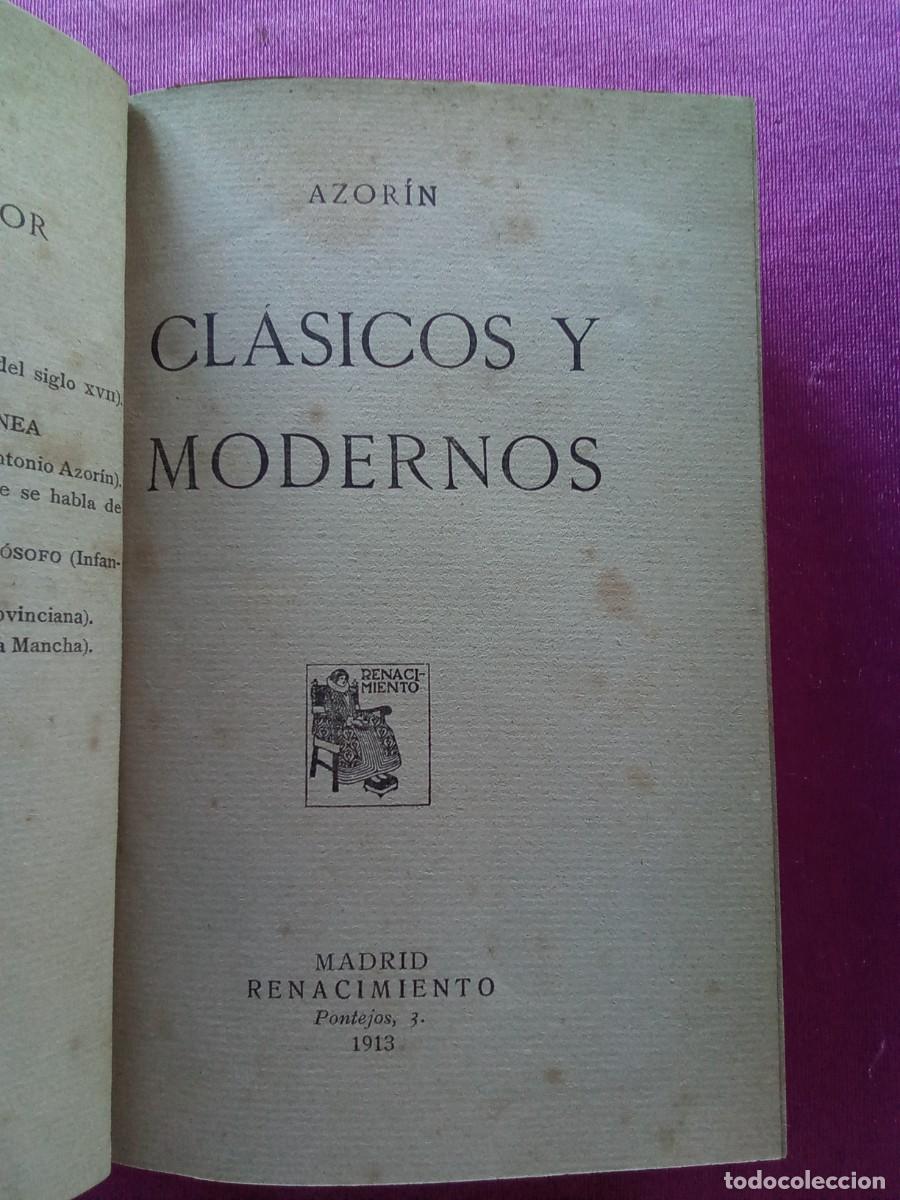 Libros antiguos: AZOR&Iacute;N CLASICOS Y MODERNOS 1913 .LV5 5 - Foto 1