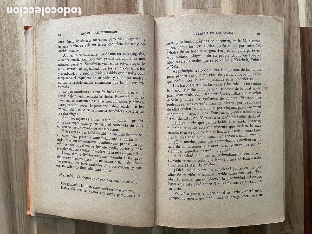 Libros antiguos: Tarz&aacute;n de los monos. Edgar Rice Birroughs. A&ntilde;o 1933. - Foto 6