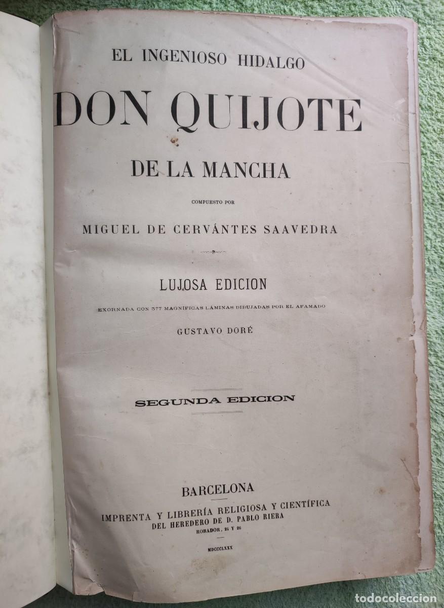 Libros antiguos: Don Quijote. Edici&oacute;n de lujo. - Foto 2