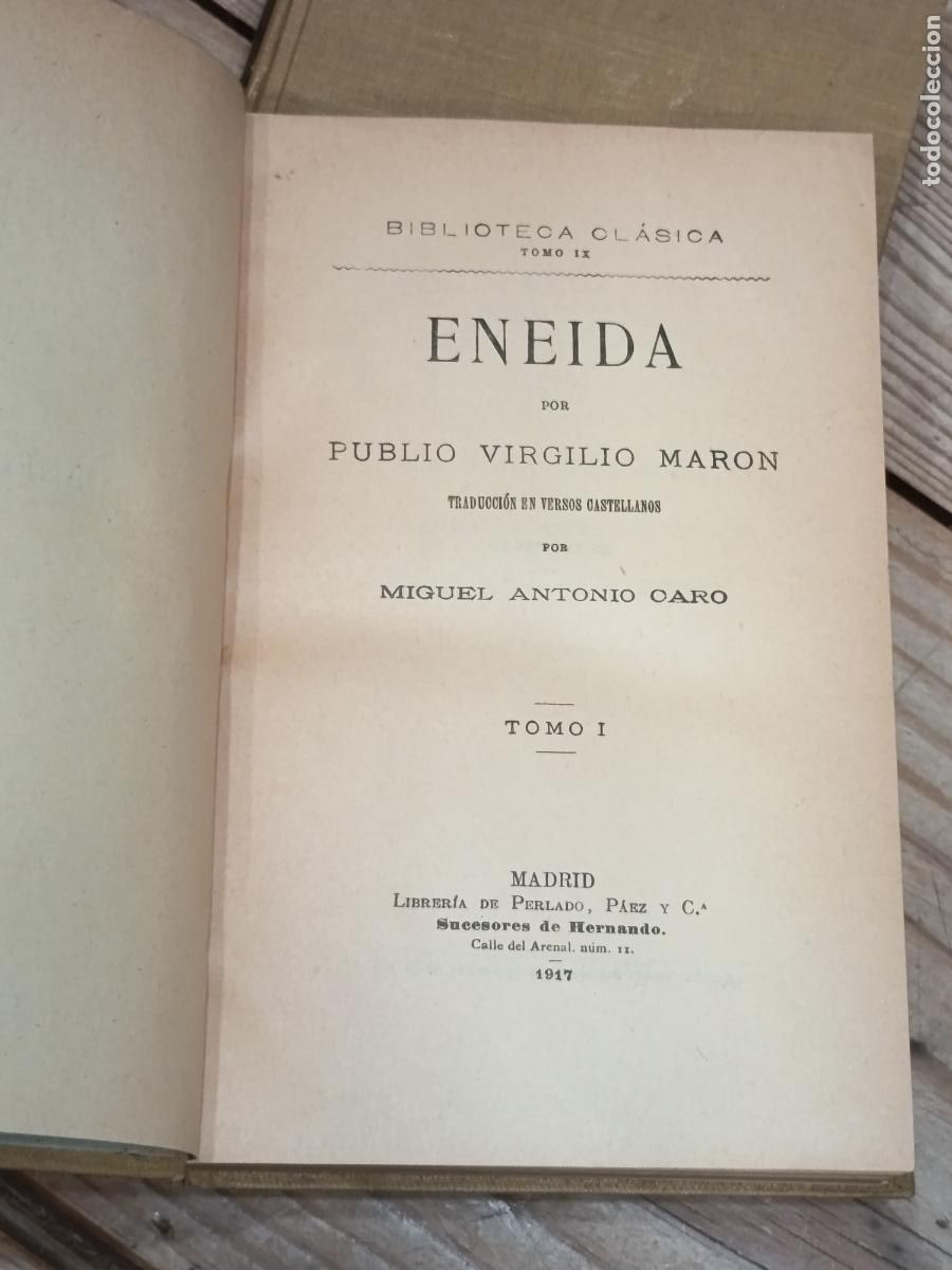 Libros antiguos: 1917 - VIRGILIO. La Eneida, 2 tomos - Foto 3