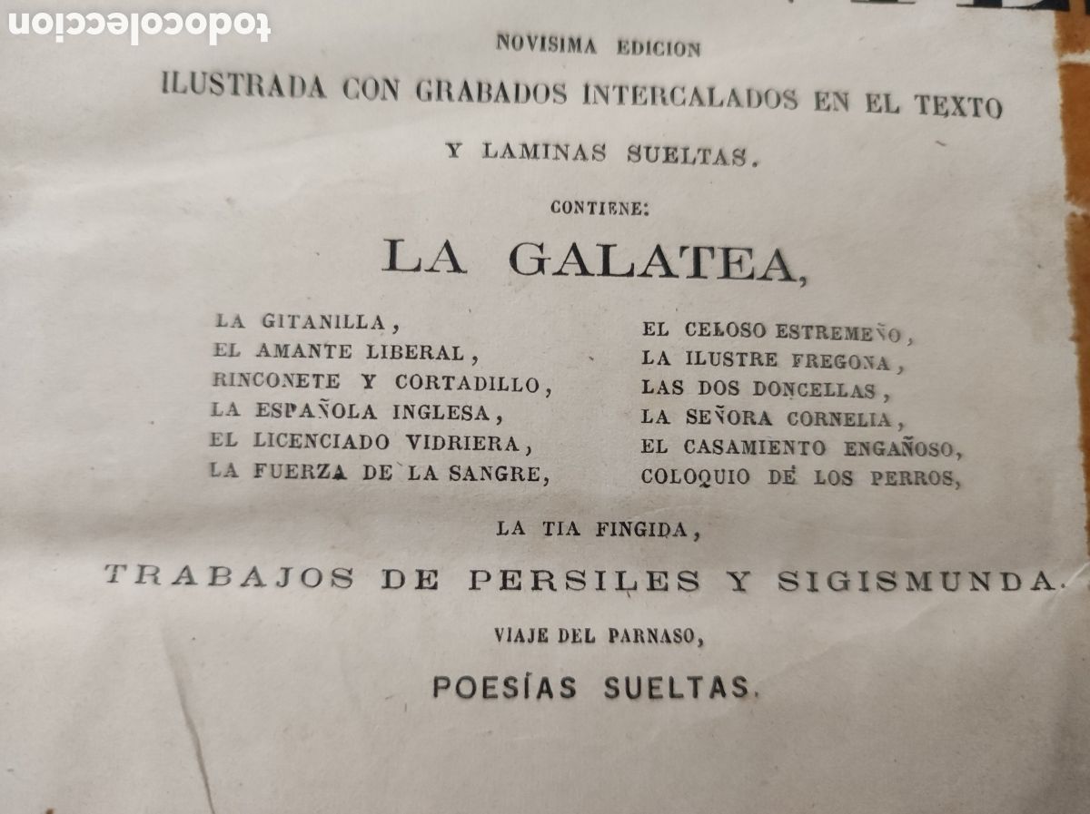 Libros antiguos: Libro obras de Cervantes 1866