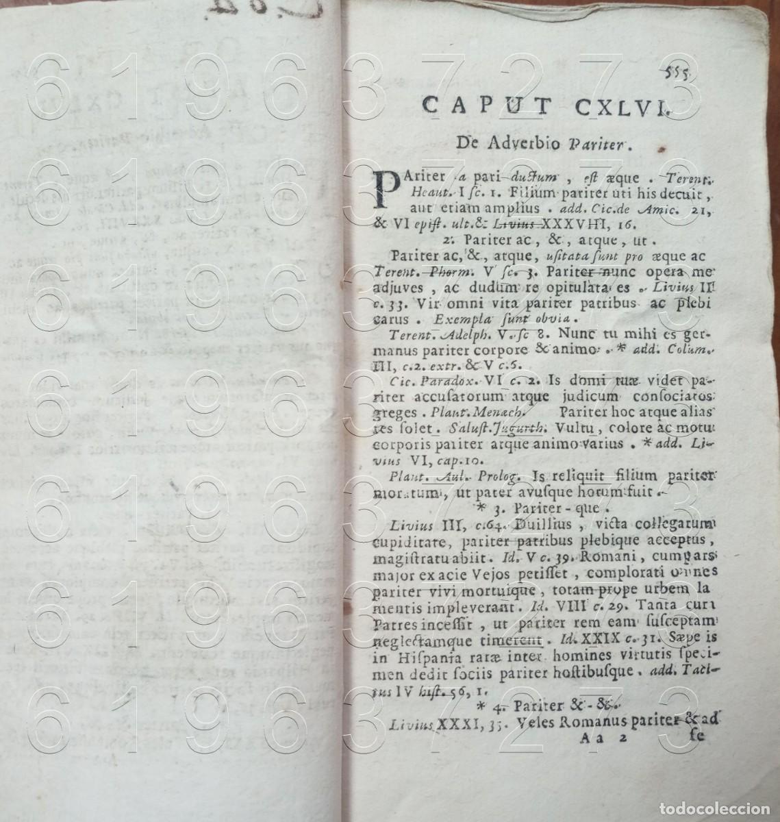 Libros antiguos: TURSELLINI OBRAS LATIN 1715 W2 - Foto 5