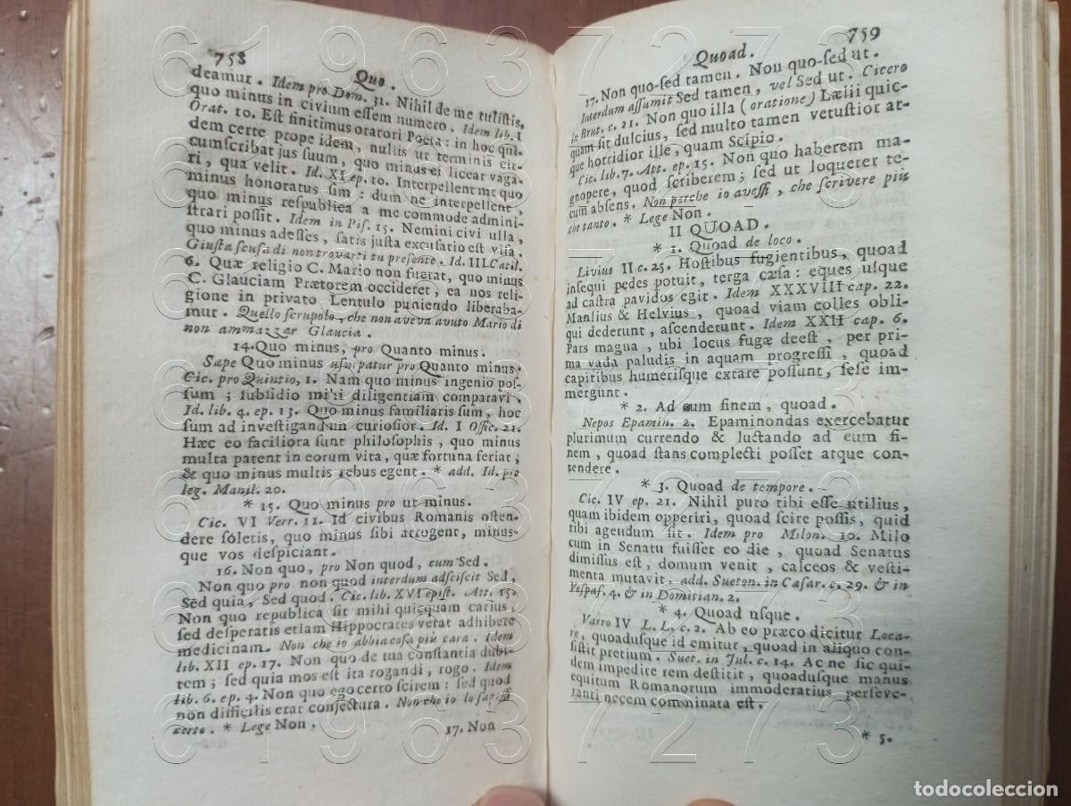 Libros antiguos: TURSELLINI OBRAS LATIN 1715 W2 - Foto 6