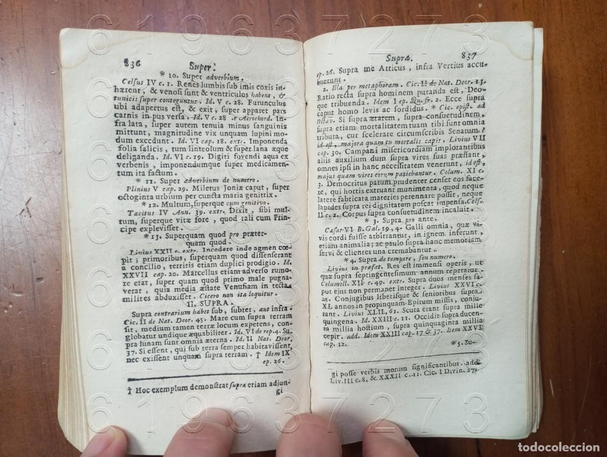 Libros antiguos: TURSELLINI OBRAS LATIN 1715 W2 - Foto 7