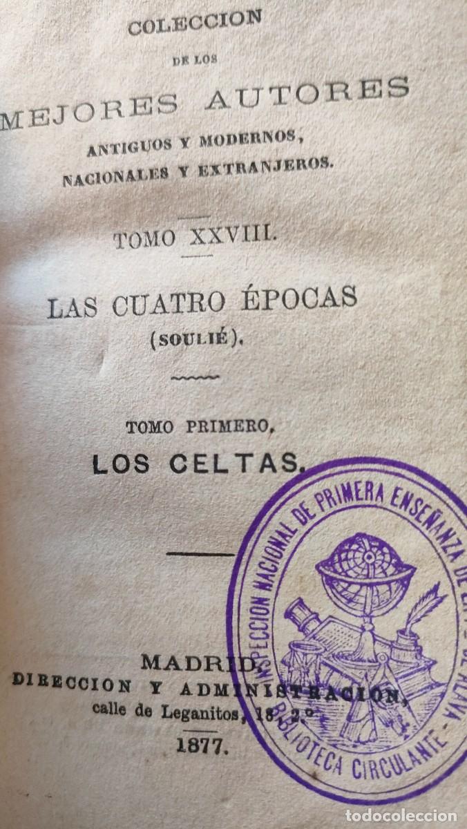 Libros antiguos: LAS CUATRO EPOCAS. SOULIE - Foto 2