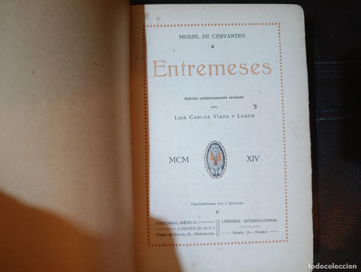Libros antiguos: ENTREMESES CERVANTES 1916 - Foto 2