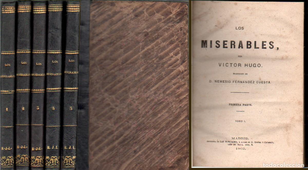 Libros antiguos: LOS MISERABLES - 10 TOMOS EN 5 VOLUMENES - HUGO, VICTOR - A-NOV-1966